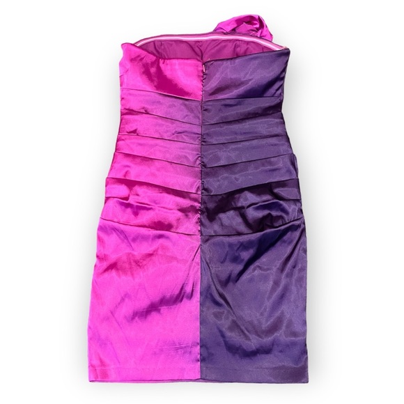 Alfabeta Ombré Ruched Strapless Dress size S Purple Pink Party Prom - Picture 2 of 6